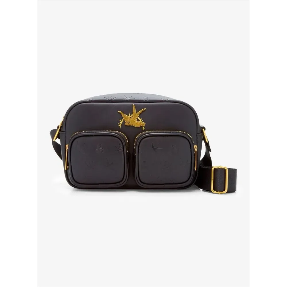 Loungefly Disney Pirates of the Caribbean Jack Sparrow Badge Crossbody Bag - Picture 2 of 5